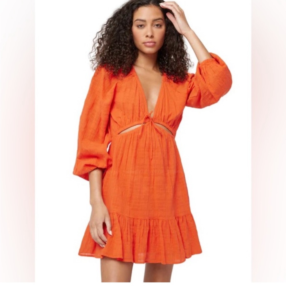 L*space Vibrant Orange Dress with Cutout Detail